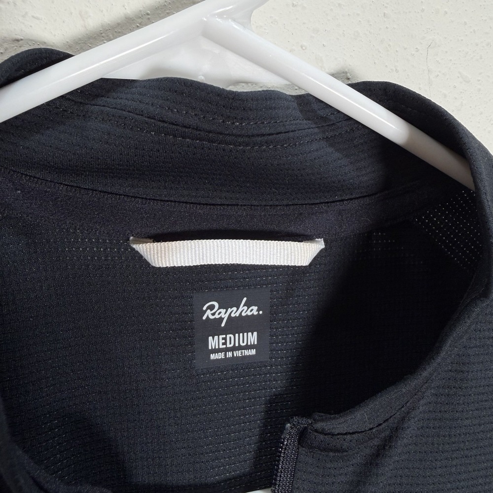 RAPHA Cycling Jersey Womens Sz M Black Classic Flyweight Full Zip Short Sleeve - Picture 4 of 8